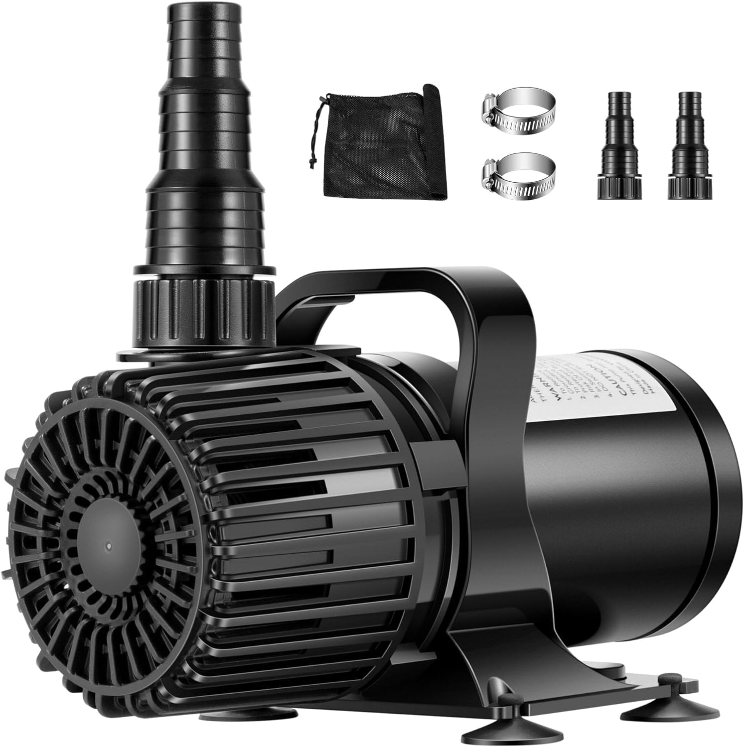 Curated visual reference: External Pumps For Small Koi And Goldfish Ponds Reference: Vivohome 100W 1600Gph Submersible Water Pump With 180 Seamless