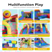 VIVOHOME Inflatable Bounce House Water Bouncer Jumping Castle with 450W Air Blower