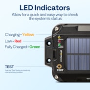 VIVOHOME Solar Powered Trailer Breakaway Kit with LiFePO4 battery and LED Test Indicator