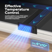 VIVOHOME Quiet Register Booster Fan 4'' x 10'' with Intelligent Thermostat 10-Speed Control, Heating Cooling AC Vent Booster Fan, Smart Register Vent for Room Floor Wall, Black