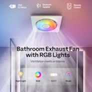 VIVOHOME Bathroom Exhaust Fan with RGB Light & Humidity Sensor (30-110-160CFM) & Bluetooth Speaker - 2700K/4000K/5700K LED Light