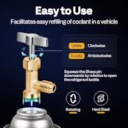 VIVOHOME R134a Can Tap Valve Puncture Style with Tank Adapter for 1/4" and 1/2" AC Charging Hoses