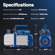 VIVOHOME 4.5CFM Single Stage HVAC Vacuum Pump And 4 Way AC Manifold Gauge Set Kit With Leak Detector