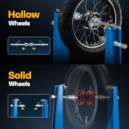 VIVOHOME Motorcycle Wheel Balancer and Truing Stand Blue