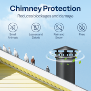 8" Cone Top Chimney Cap with Screen, Fireplace Round Chimney Cover, Galvanized Steel Exhaust Rain Caps for Outside, Easy to Install Flue Cap, Black