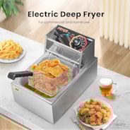 VIVOHOME 2500W 10.6 QT Electric Deep Fryer with 6.3 QT Removable Basket