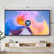 VIVOHOME 100 Inch Manual Pull Down Projector Screen, 16:9 HD Retractable Widescreen for Movie Home Theater Cinema Office Video Game
