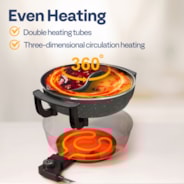 VIVOHOME Electric Hot Pot 6L Non-Stick Shabu-shabu Hot Pot with Divider