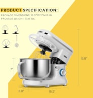 VIVOHOME Stand Mixer 660W 10 Speed 6 Quart Silver