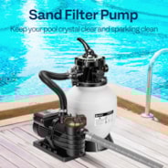 VIVOHOME 12 Inch Sand Filter Pump w/Timer, 2087 GPH Fits 7500 Gallons Above Ground Pool, 7-Way Valve 28.7 Pound Sand Capacity