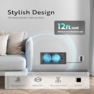 VIVOHOME Quiet Register Booster Fan 4'' x 10'' with Intelligent Thermostat 10-Speed Control, Heating Cooling AC Vent Booster Fan, Smart Register Vent for Room Floor Wall, Gray