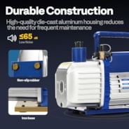 VIVOHOME HVAC Vacuum Pump 1/2HP 5 CFM for Air Conditioner Servicing Resin Degassing with Oil Bottles