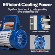 VIVOHOME Vacuum Pump Single Stage Rotary Vane HVAC 1/3HP 4CFM with Oil Bottle