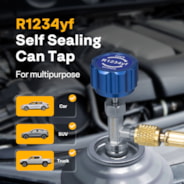 VIVOHOME R1234yf Self Sealing Can Tap Valve with Tank Adapter for 1/4" and 1/2" AC Charging Hoses