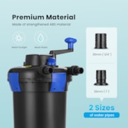 VIVOHOME Pressurized Biological Pond Filter with 9-watt Light, Suitable for Koi Ponds of up to 500 Gallons or Ornamental Ponds of up to 1050 Gallons