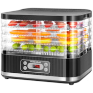 VIVOHOME Electric 5 Trays Food Dehydrator Machine with 72H Digital Timer and Temperature Control Black