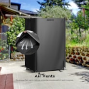 VIVOHOME 2ft Firewood Log Rack Cover, Heavy Duty 600D Oxford Outdoor Weather Resistant Fire Wood Storage Holder Cover with Zipper and Hook Loop Tape
