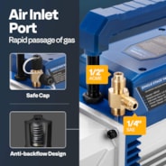 VIVOHOME 4.5CFM Single Stage HVAC Vacuum Pump And 4 Way AC Manifold Gauge Set Kit With Leak Detector