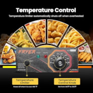 VIVOHOME 2500W 10.6 QT Electric Deep Fryer with 6.3 QT Removable Basket