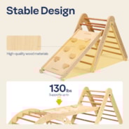 VIVOHOME 8 in 1 Pikler Triangle Set Wooden Climbing Toys for Toddlers Montessori Climbing Set Indoor Play Gym for Kids