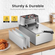 VIVOHOME 2500W 10.6 QT Electric Deep Fryer with 6.3 QT Removable Basket