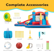 VIVOHOME Inflatable Bounce House Water Bouncer Jumping Castle with 450W Air Blower