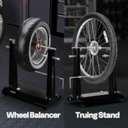 VIVOHOME Motorcycle Wheel Balancer and Truing Stand Black
