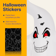 VIVOHOME 9FT Halloween Inflatable Yard Decor, Giant Ghost with 2 Pumpkin, Outdoor Blow Up with Built-in LED Light for Lawn, Garden, Party