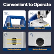 VIVOHOME Vacuum Pump Single Stage Rotary Vane HVAC 1/3HP 4CFM with Oil Bottle