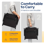 VIVOHOME Stadium Seats with Back Support and Cushion, 2 Pack Portable Bleacher Chairs with Cup Holder, Storage Bags and Shoulder Strap, Comfortable for Various Sports Events, Black and Red