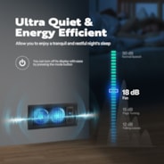 VIVOHOME Quiet Register Booster Fan 4'' x 10'' with Intelligent Thermostat 10-Speed Control, Heating Cooling AC Vent Booster Fan, Smart Register Vent for Room Floor Wall, Black