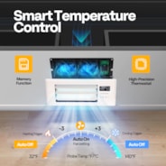 VIVOHOME 4'' x 10'' Opening Register Booster Fan with Adjustable Wind Direction Louver - 11.4" x 5.5" Vent Cover for Room, Floor, Wall - White