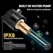 VIVOHOME 530 GPH Submersible Pond Filter Pump Fountain Kits with Sterilizer Suitable for Ponds of 920 Gallons, Water Pump Built In