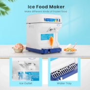 VIVOHOME Electric Ice Crusher Shaver Snow Cone Maker Machine 265lbs/hr for Home and Commercial Use Blue