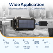 VIVOHOME Solar Powered Trailer Breakaway Kit with LiFePO4 battery and LED Test Indicator