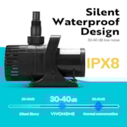 VIVOHOME 200W 2600GPH Submersible Water Pump with Barrier Bag, 20ft High Lift for Waterfall Fountains Fish Tank Pond