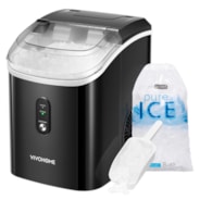 VIVOHOME Countertop Nugget Ice Maker Machine With Hand Scoop 10 Ice Bags 33lbs/Day,Black