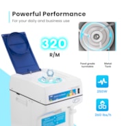 VIVOHOME Electric Ice Crusher Shaver Snow Cone Maker Machine 265lbs/hr for Home and Commercial Use Blue