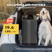 VIVOHOME 200L Collapsible Wagon 300lbs Heavy Duty Folding Utility Garden Cart Foldable Beach Wagons Large Capacity for Camping Picnic - Black