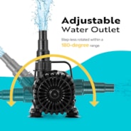 VIVOHOME 100W 1800GPH Submersible Water Pump with 180° Adjustable Water Outlet, 13.8ft High Lift for Waterfall Fountains Fish Tank Pond