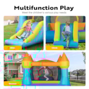VIVOHOME Inflatable Bounce House Bouncer Jumping Castle with Slide 370W Air Blower for Kids Outdoor Backyard Indoor