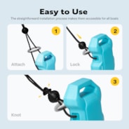 VIVOHOME Boat Bumpers with Nylon Rope and Fixed Lock Fit Blue
