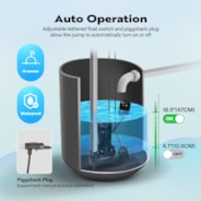 VIVOHOME 3/4 HP Submersible Cast Iron Sewage/Effluent Pump, 4680 GPH Float Switch Sump Pump with 2'' NPT Discharge for Basement, Septic Tank