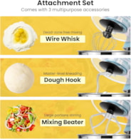 VIVOHOME Countertop Tilt-Head 10 Speed 6 Quart Stand Mixer Blue