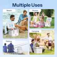 VIVOHOME 13QT Portable Pool Cooler with Handle - Hanging Poolside Design, Insulated Hard Cooler for Above-Ground Pools, Keeps Drinks Cold Up to 3 Days, Great for Pool Party, Fishing, Camping, Beach