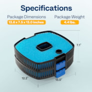 VIVOHOME 2-Pack Replacement Pond Filter Pad Trays for 4-in-1 Pond Filter System Kits, Extra Fountain Filter Baskets for Improving Filtration Effect