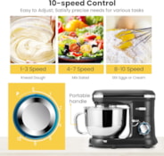 VIVOHOME Stand Mixer 10 Speed 6 Quart Black
