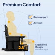 VIVOHOME Portable Bleacher Chairs with Cup Holder and Shoulder Strap