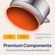 VIVOHOME 10Qt Stainless Steel Fish Fryer Pot with Thermometer and Lid, Deep Fryer with 6.7Qt Basket for Cooking Chicken Wings, Seafood, French Fries