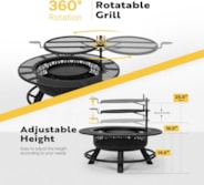 VIVOHOME 120V Electric Fireplace Insert Log Quartz Realistic Ember Bed Fan Heater